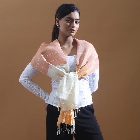 LINEN & COTTON MIX STOLE